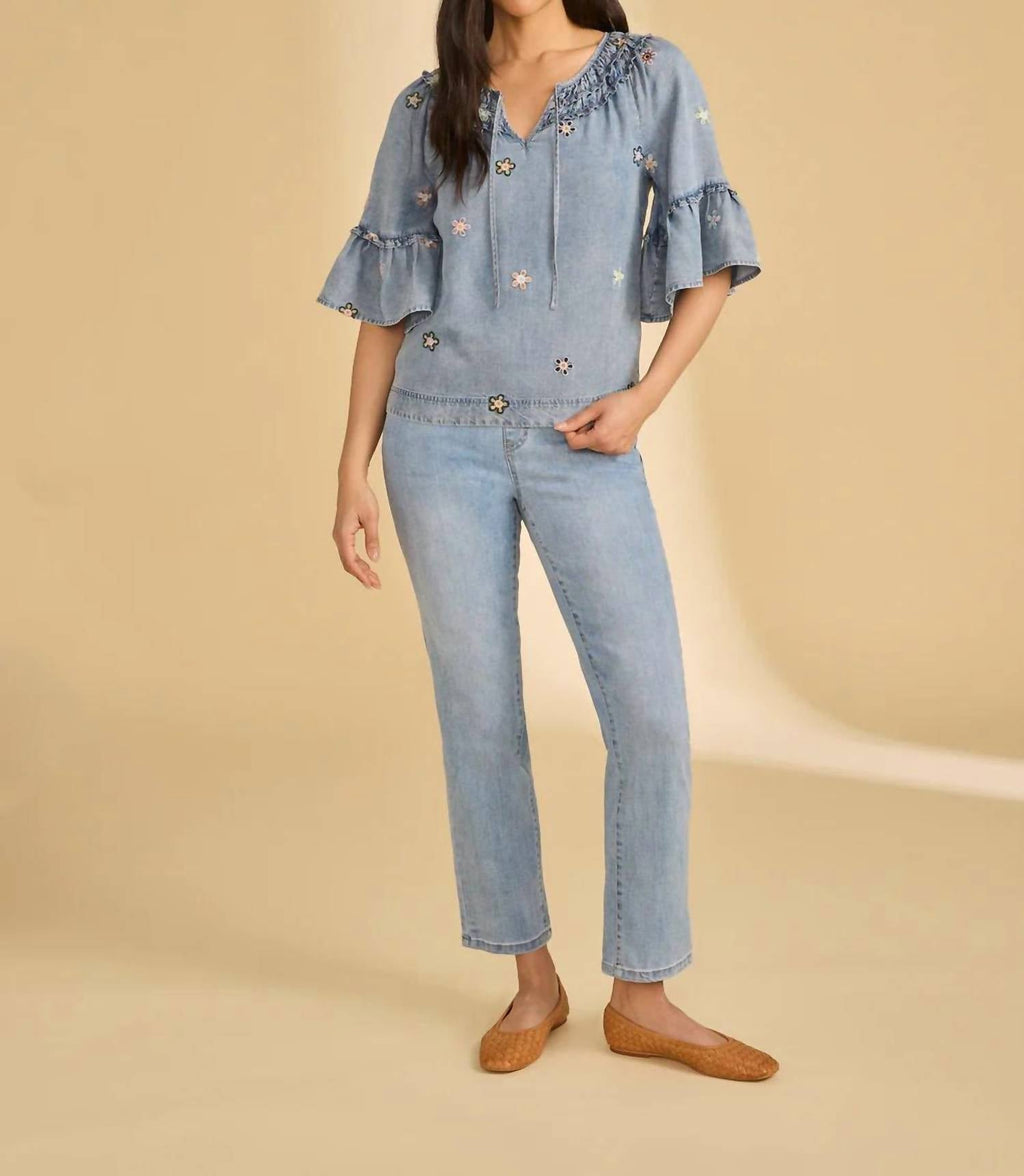 Fdj - Ruffle Denim Blouse