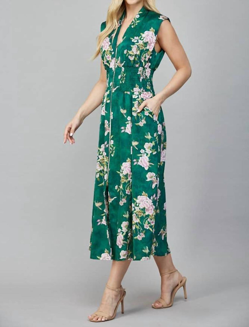 Fate - Kenzie Zip Front Floral Dress