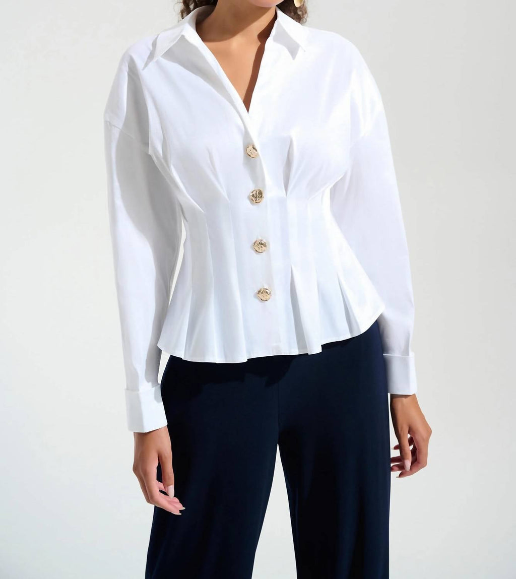 Joseph Ribkoff - Stretch Taffeta Fit & Flare Blouse