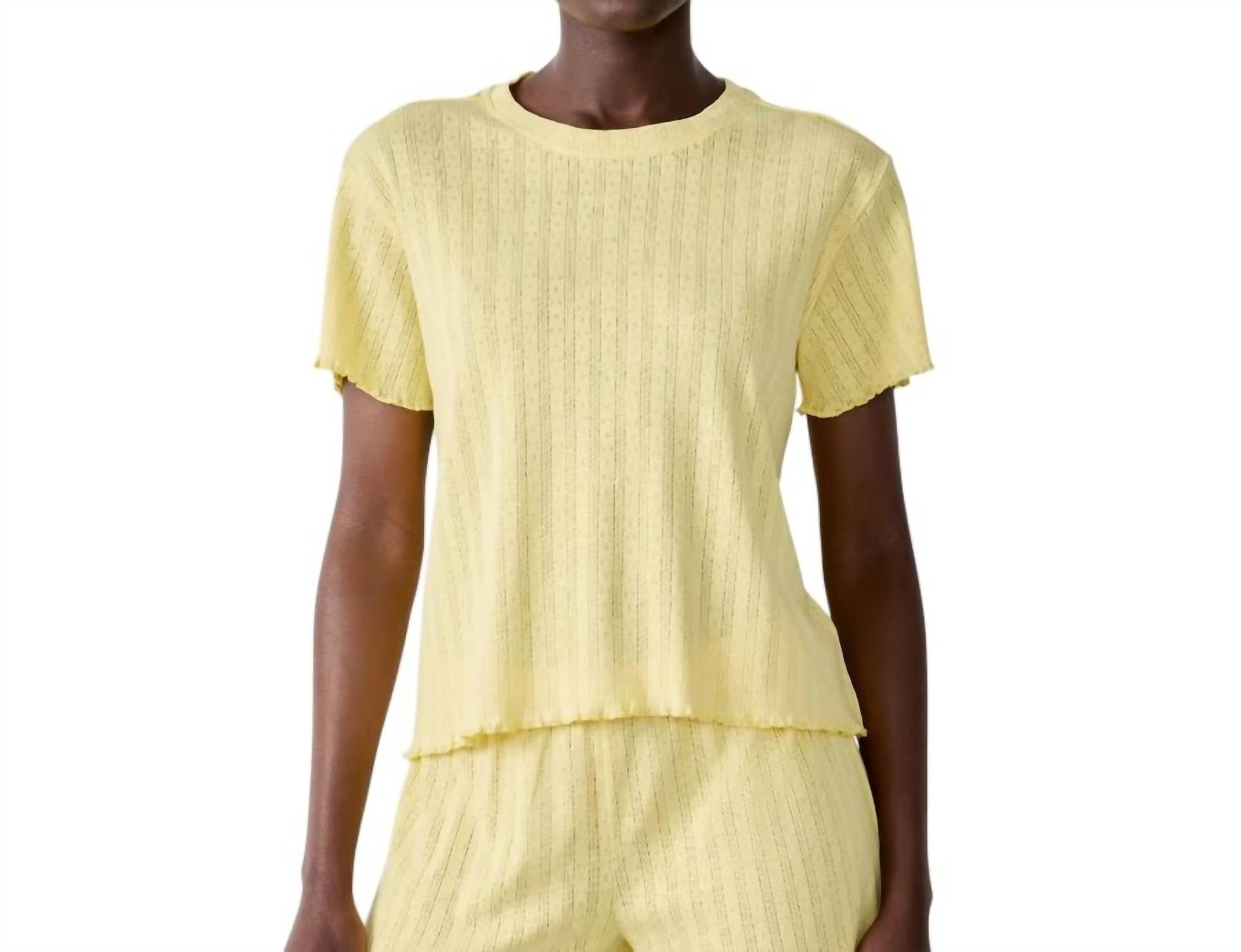 Leset - Pointelle Slim Fit Tee