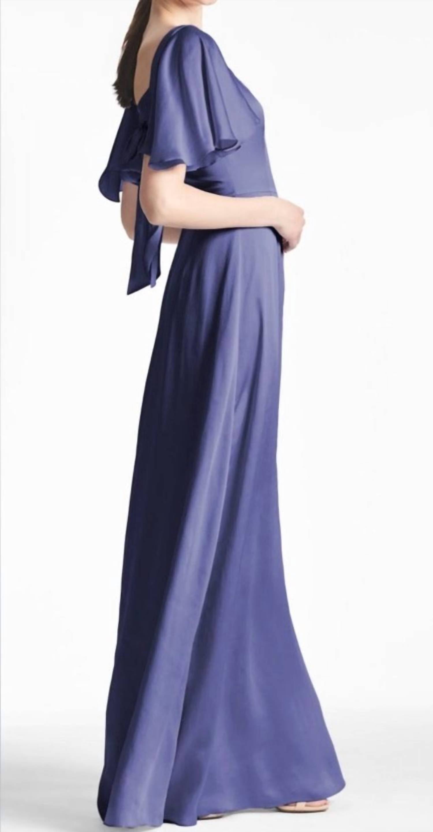 Sachin & Babi - Aurora Flutter Sleeve Gown