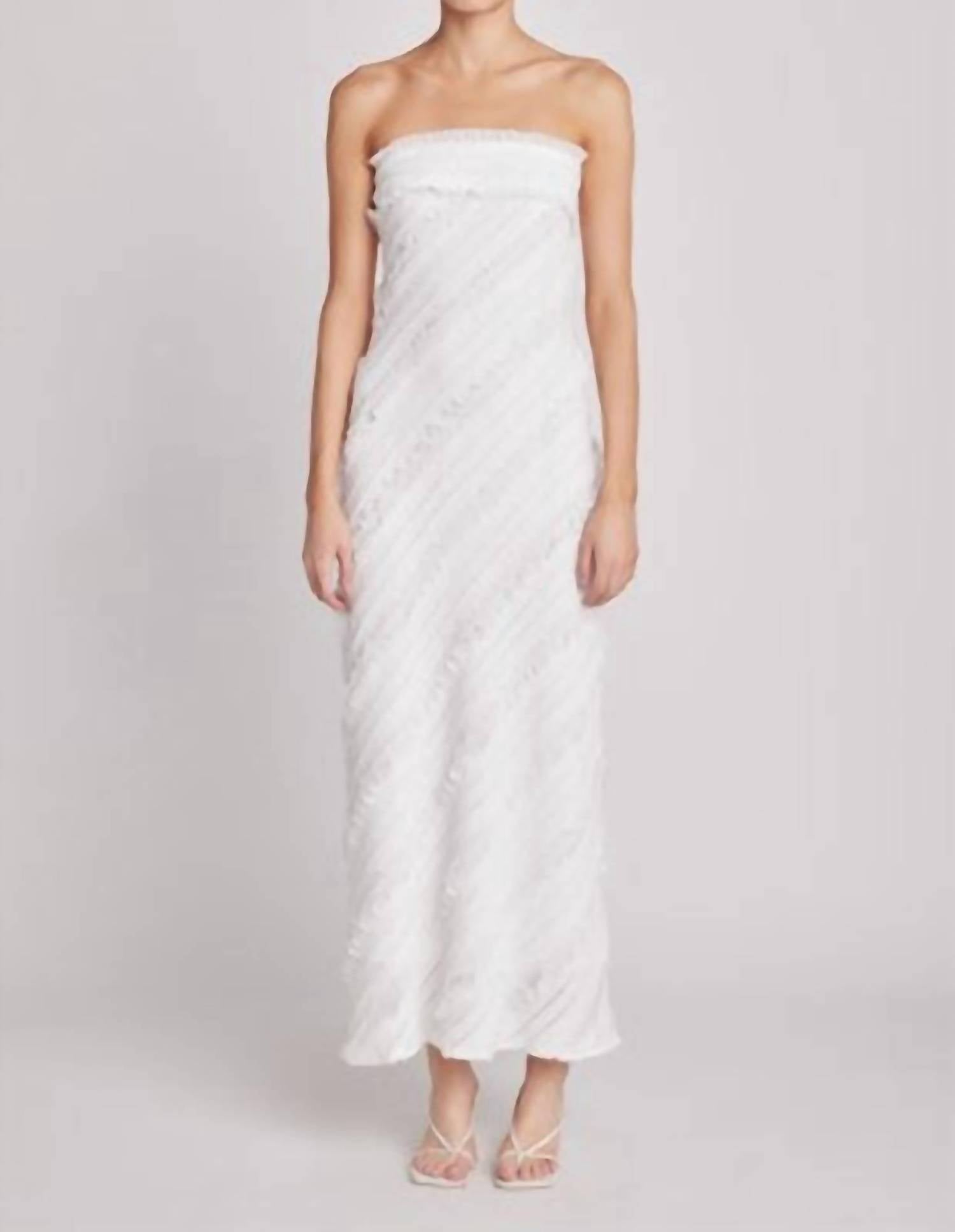 Endless Rose - Women's Strapless Ruffled Maxi Dress