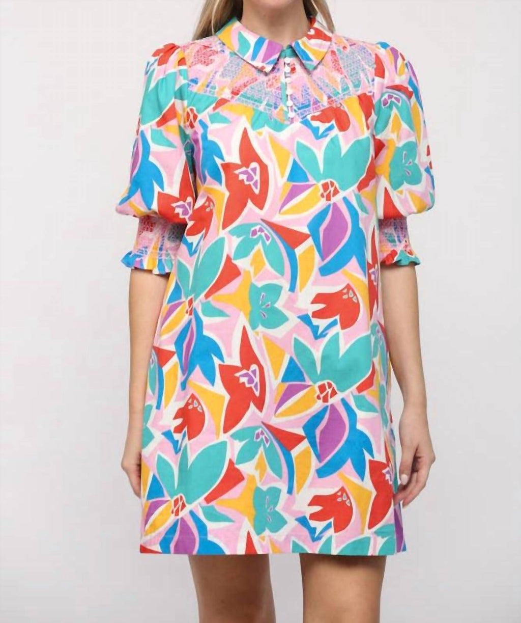 Fate - Torrance Abstract Floral Dress