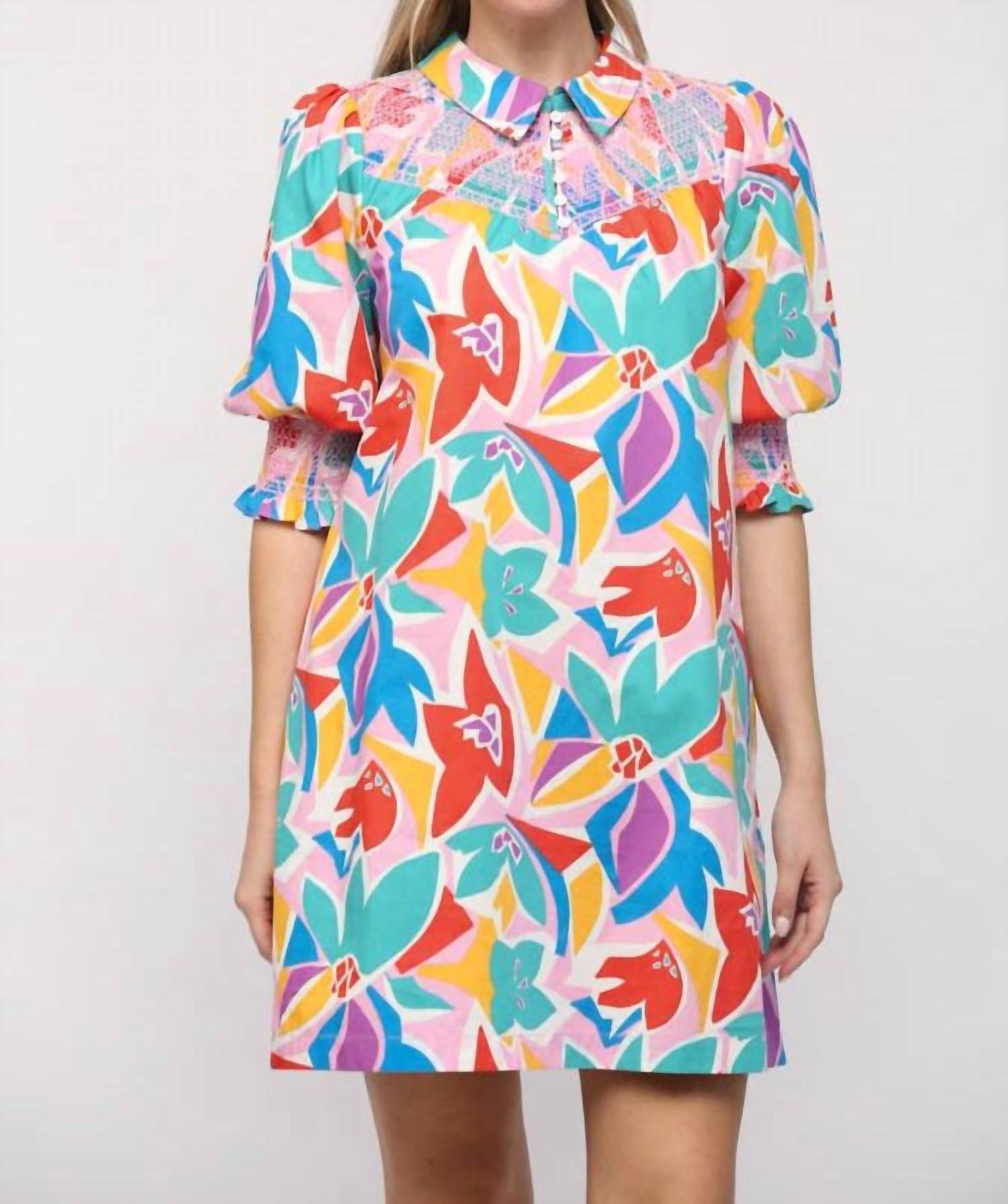 Fate - Torrance Abstract Floral Dress
