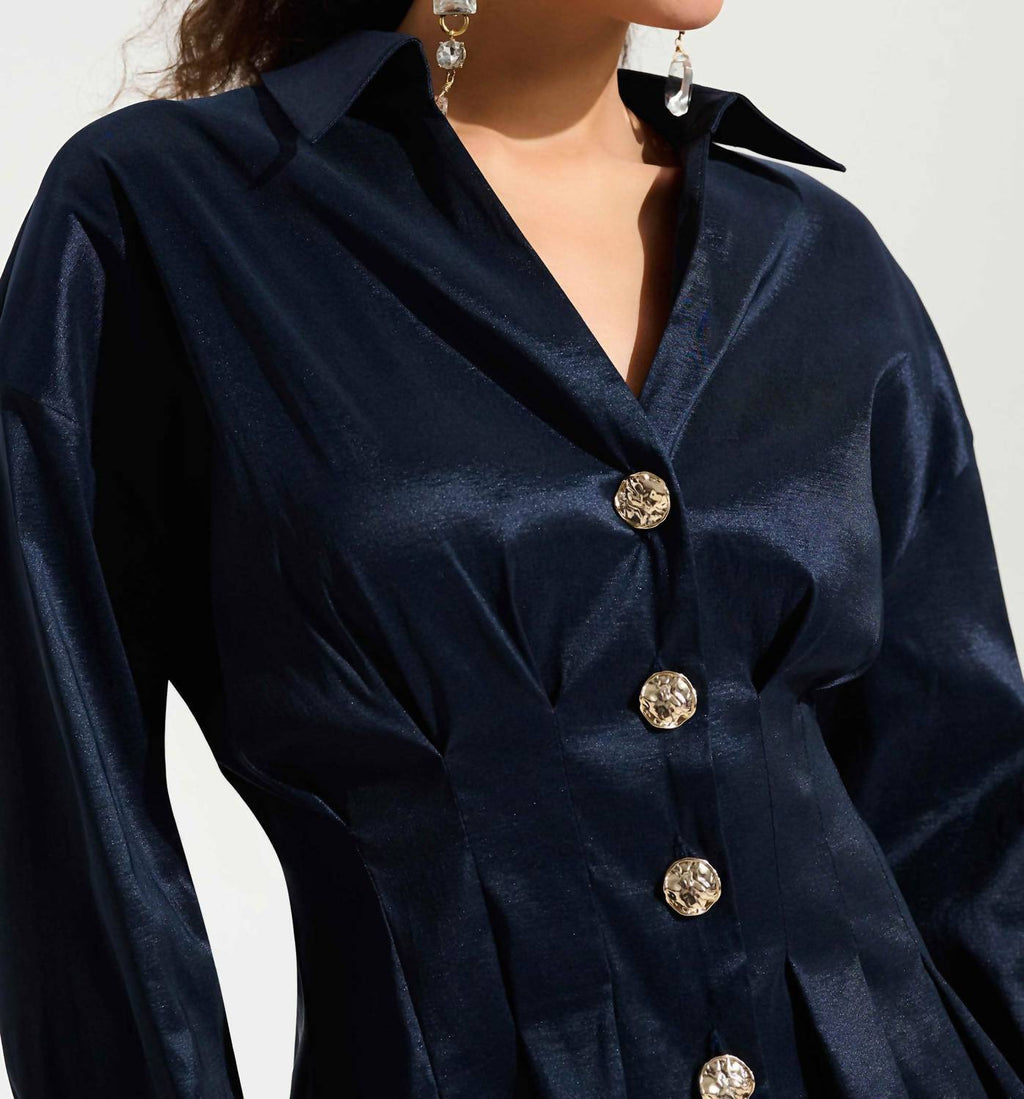 Joseph Ribkoff - Stretch Taffeta Fit & Flare Blouse