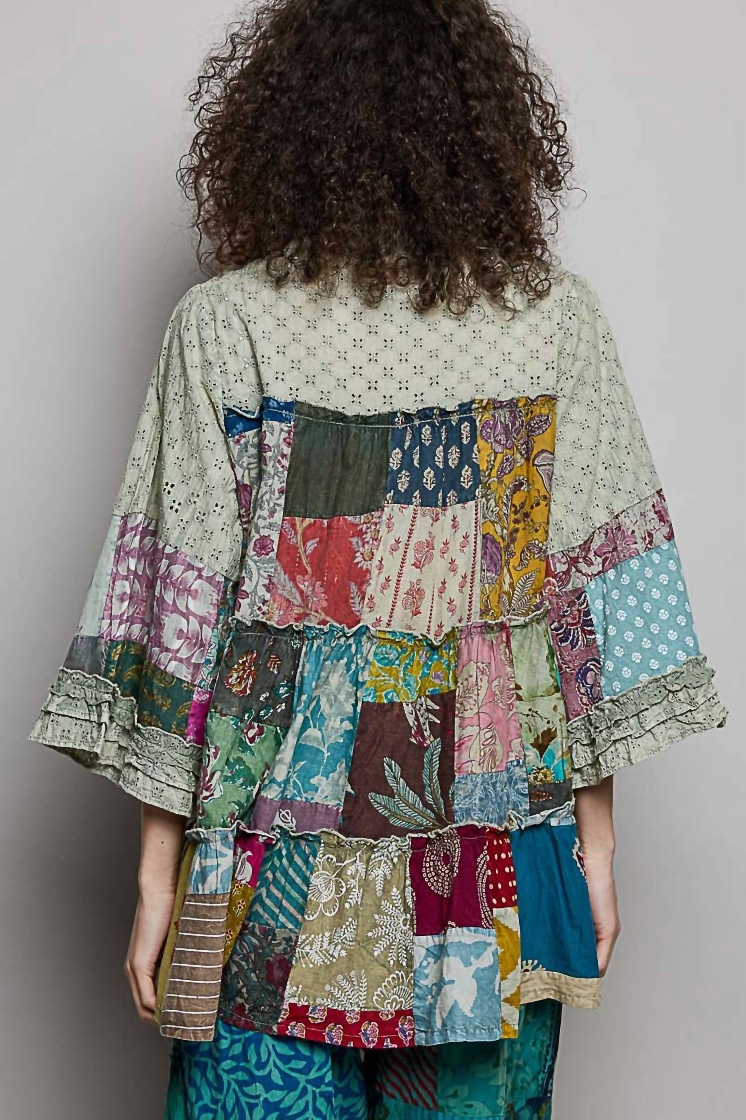 Pol - One Of A Kind Patch Work Tunic Top