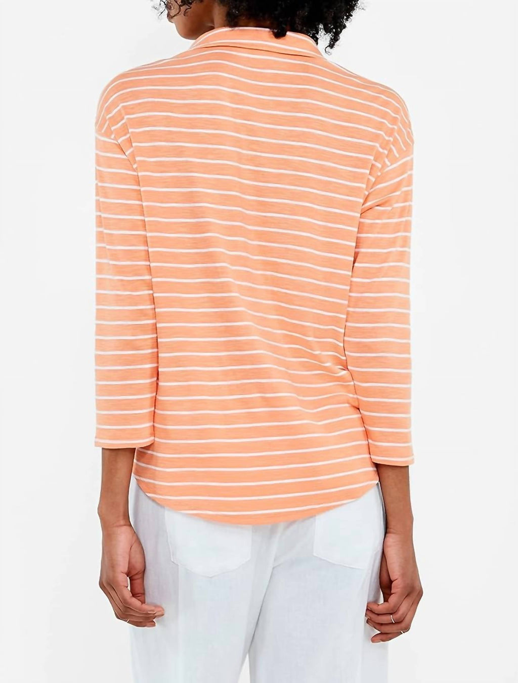 Nic + Zoe - Women's Striped Henley Top