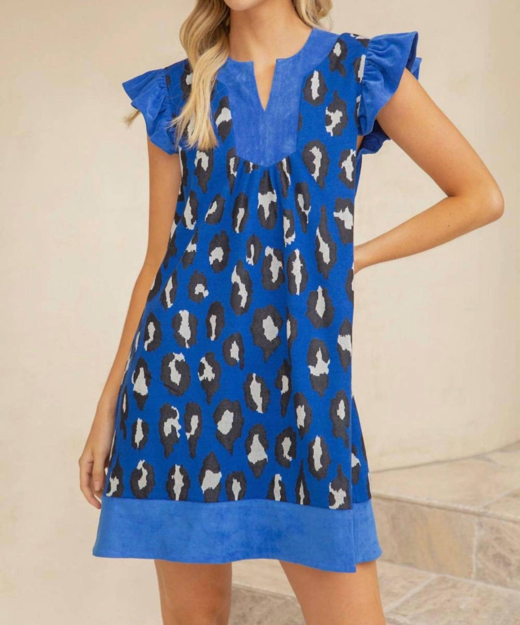 Voy - Suede Detailed Knit Dress