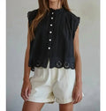 By Together - Adva Eyelet Button-down Top
