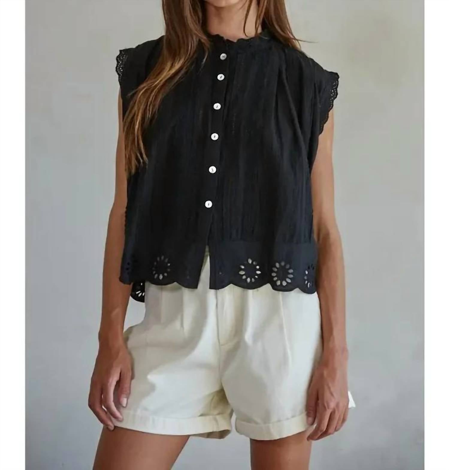 By Together - Adva Eyelet Button-down Top