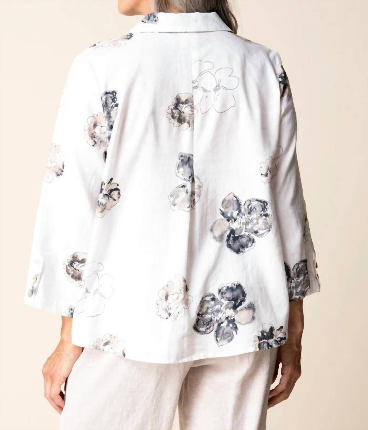 Habitat - Watercolor Floral Swing Buttoned Shirt