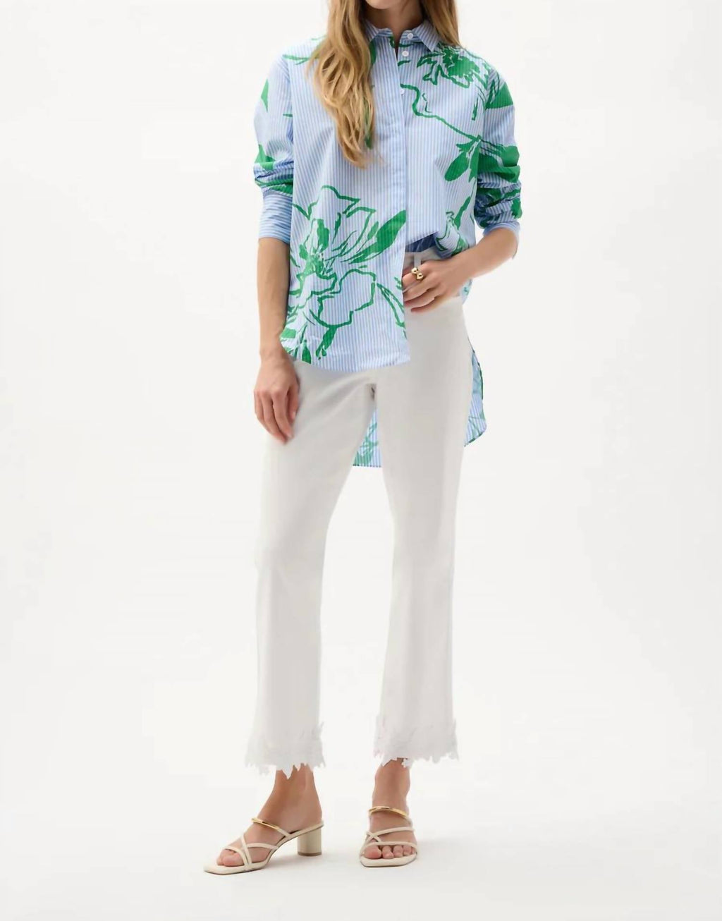 Joseph Ribkoff - Cotton Stripe Floral Shirt