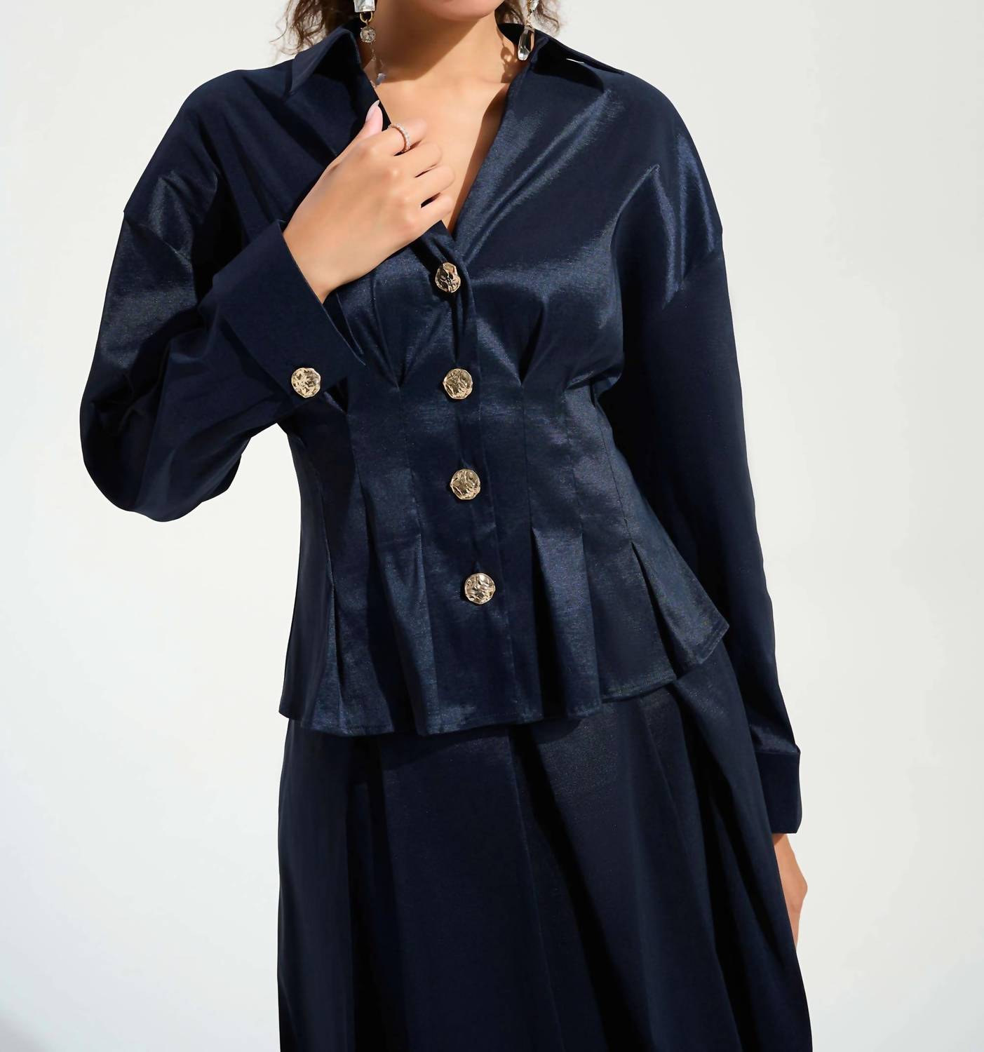 Joseph Ribkoff - Stretch Taffeta Fit & Flare Blouse