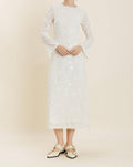 Aureum - Women's Floral Knit Maxi Dress