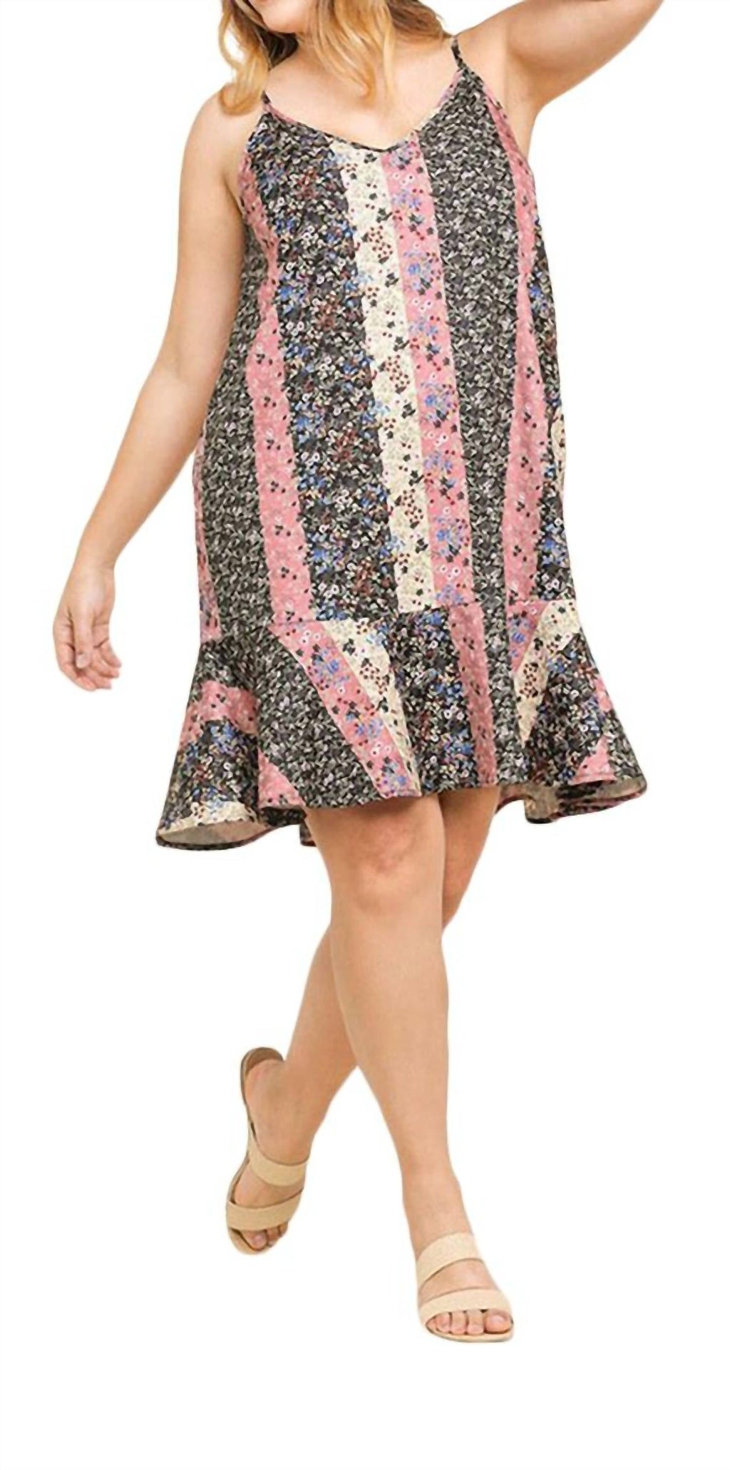 Umgee - Floral Print Midi Dress