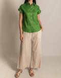 P.Cill - Linen Relaxed Short Sleeve Button Up Shirt
