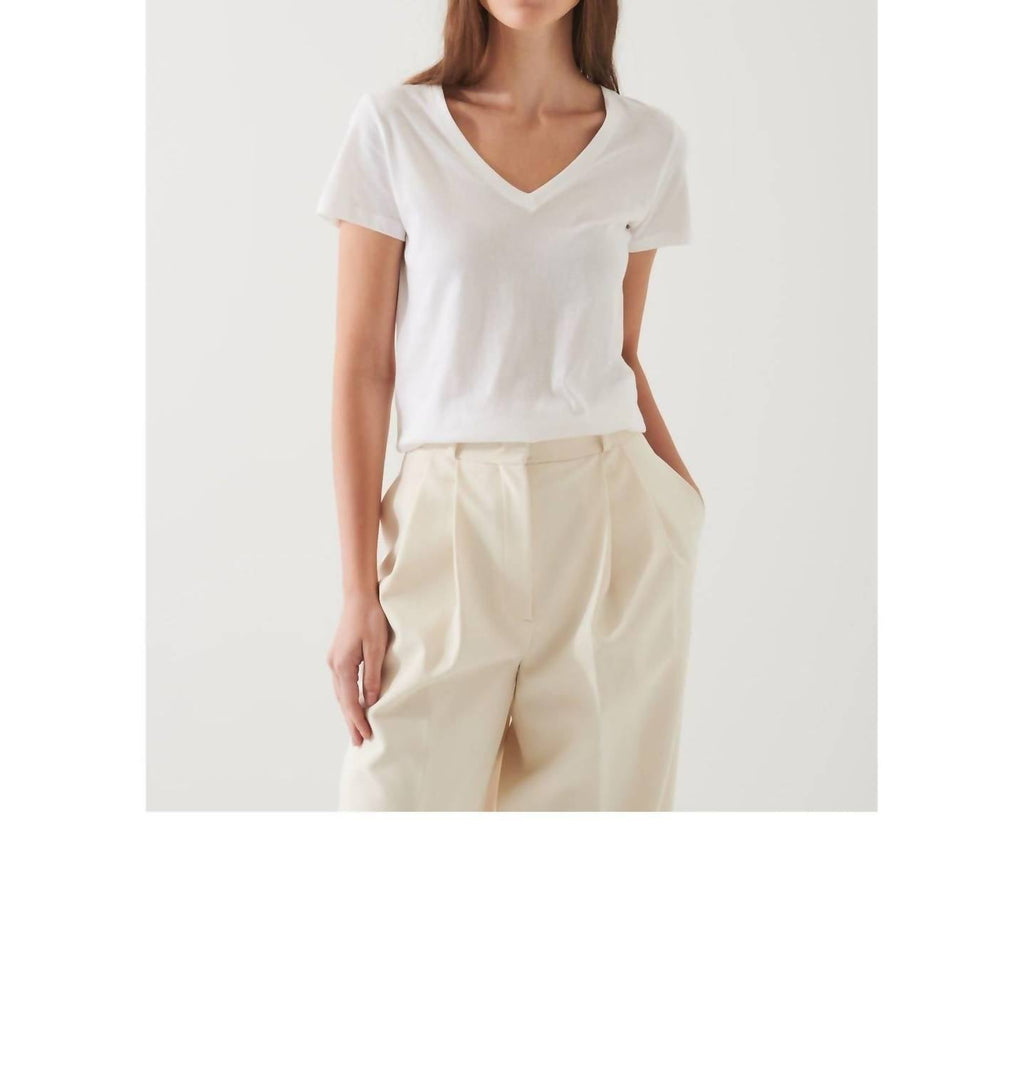 Patrick Assaraf - Lightweight Pima Cotton V-neck Top