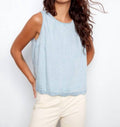 Charlie B - Scallop Hem Sleeveless Top