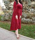 Coco + Carmen - Wrap velvet Dress