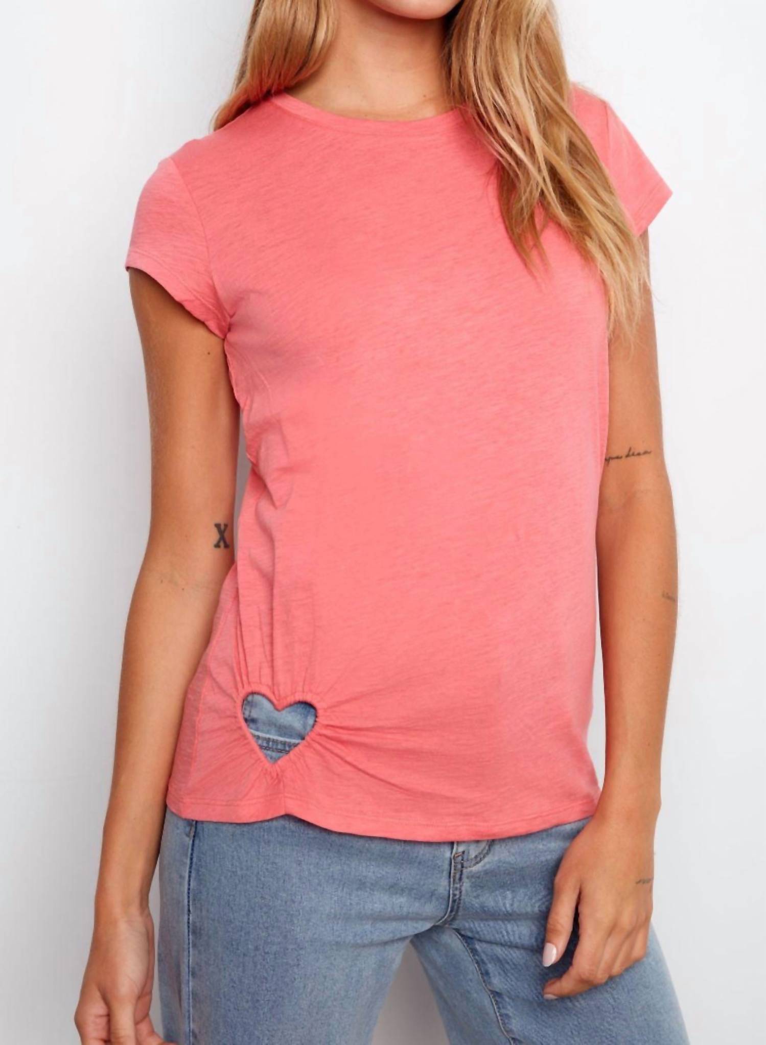 Charlie B - Organic Cotton Heart Cut-out T-shirt