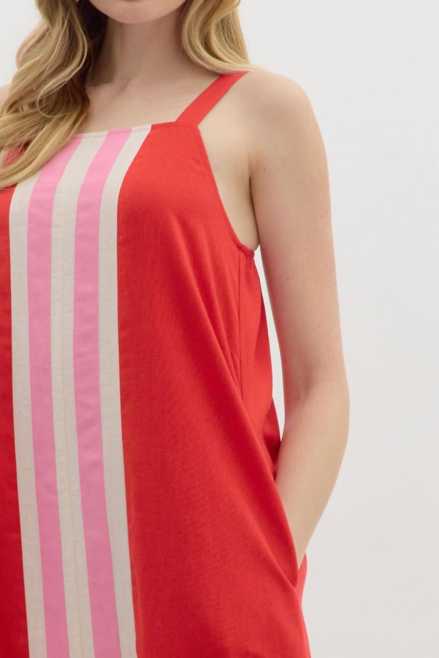 Entro - Porch Swing Color-Block Dress