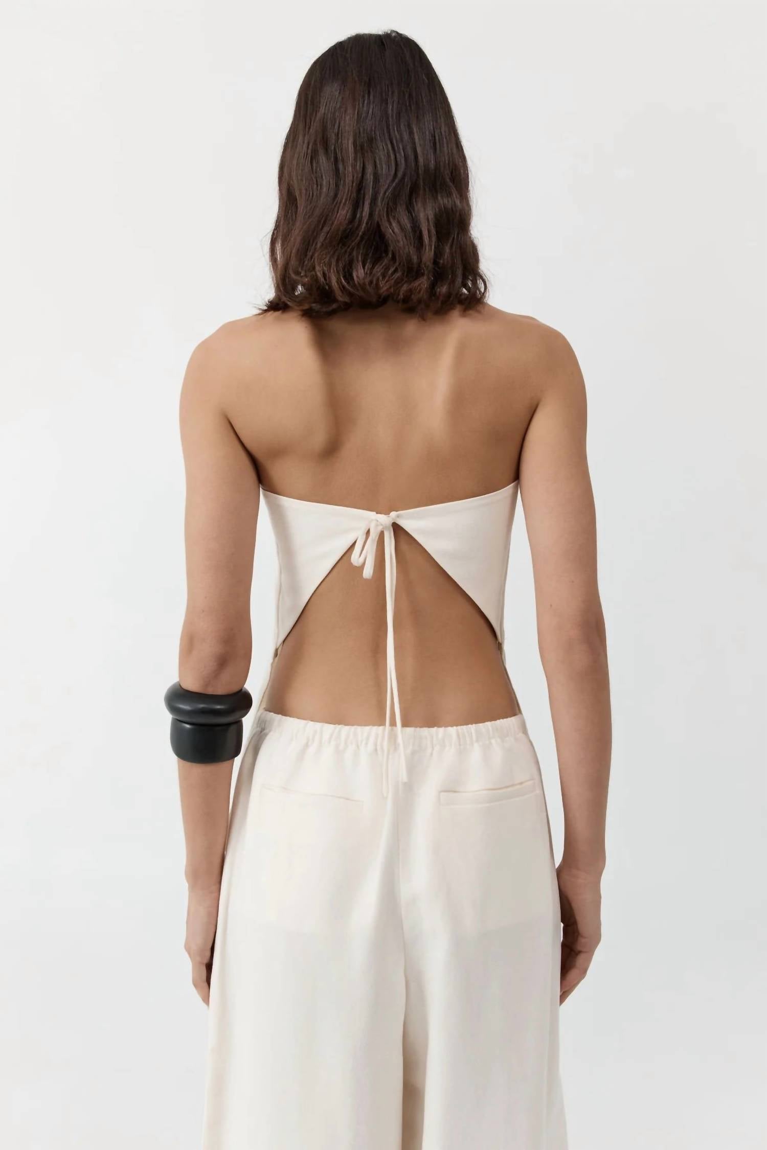 St. Agni - STRAPLESS ROULEAU TIE TOP