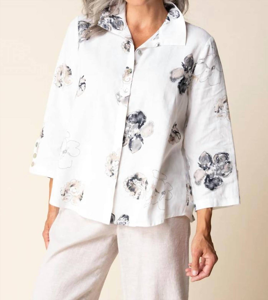 Habitat - Watercolor Floral Swing Buttoned Shirt