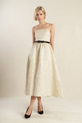 GET WHAT YOU NEED CHAMPAGNE MIDI DRESS - FINAL SALE