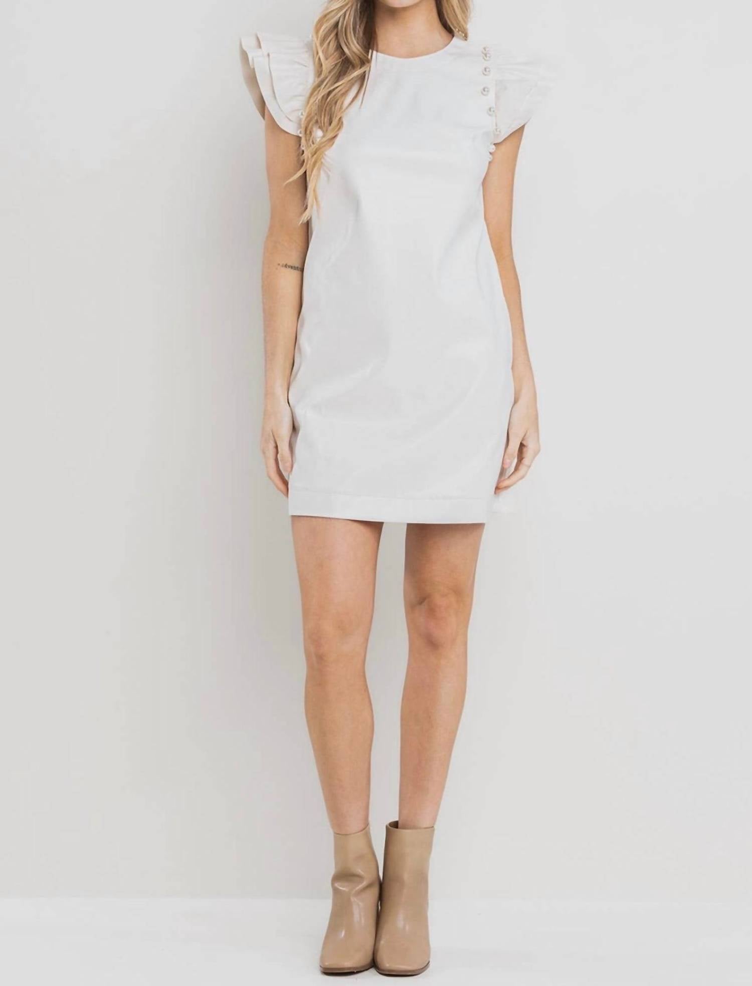Ces Femme - Soft Faux Leather Mini Dress