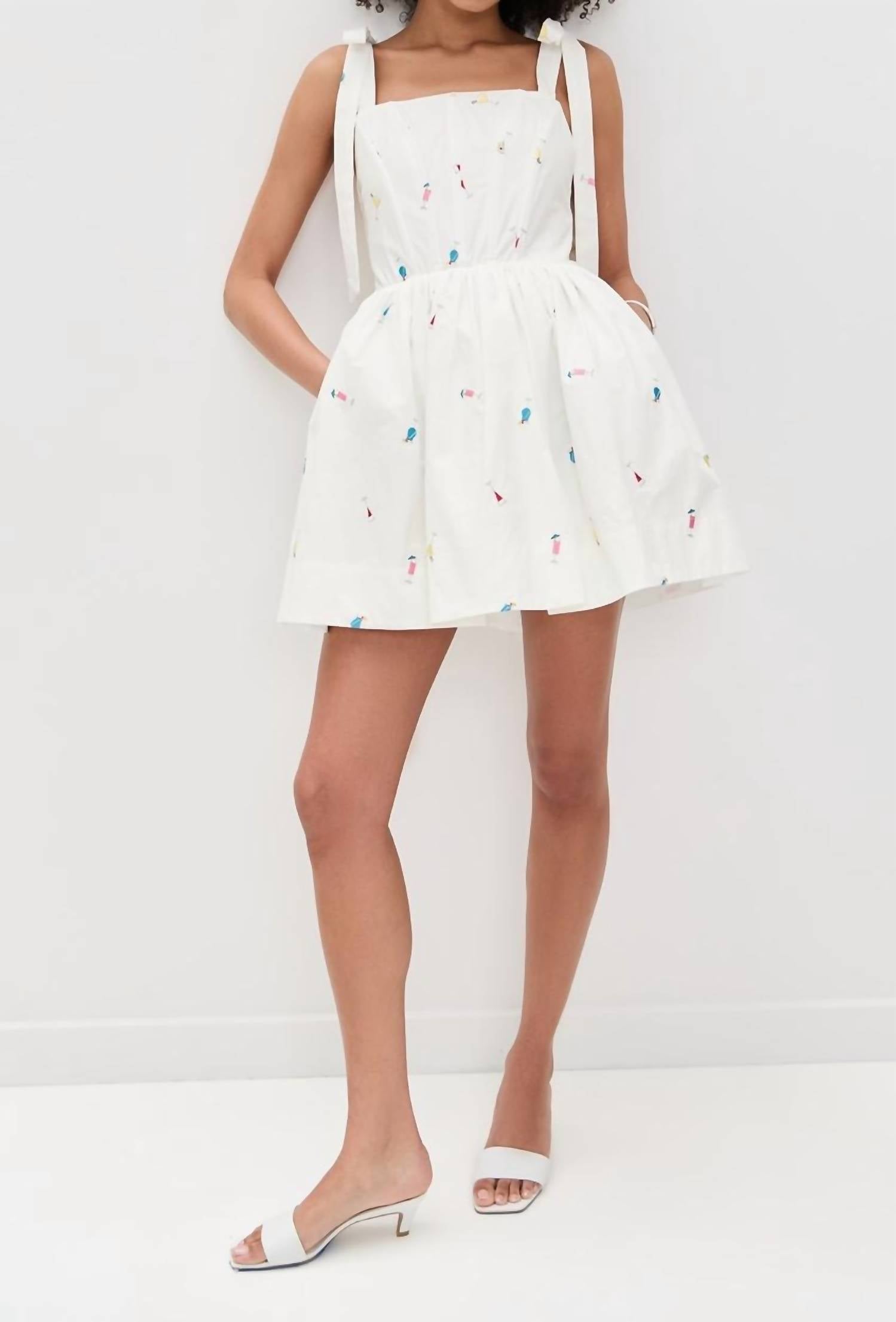 En Saison - Nellie Embroidered Corset Style Mini Dress