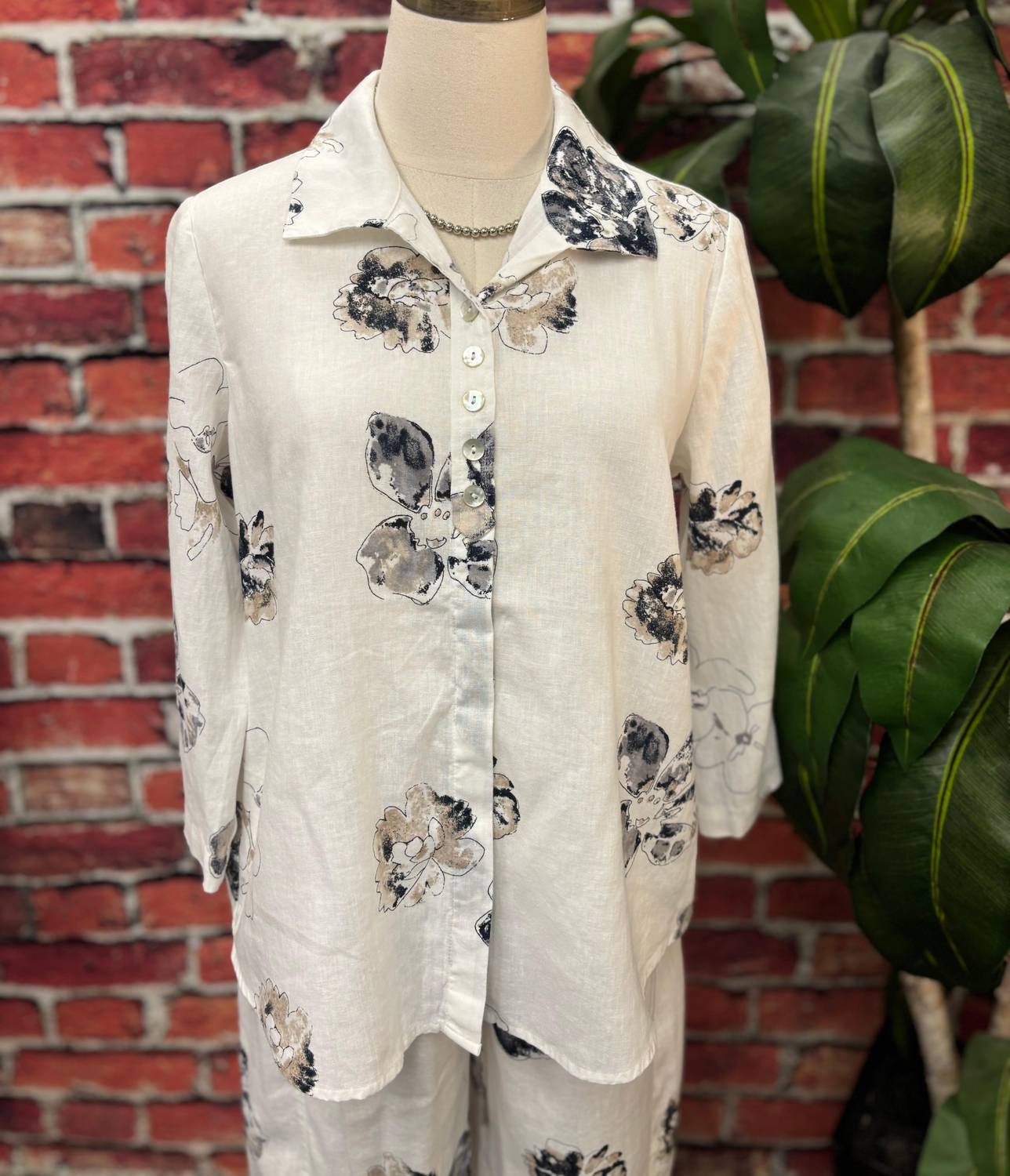 Habitat - Watercolor Floral Swing Buttoned Shirt