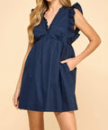 Tcec - V-neck Ruffle Dress