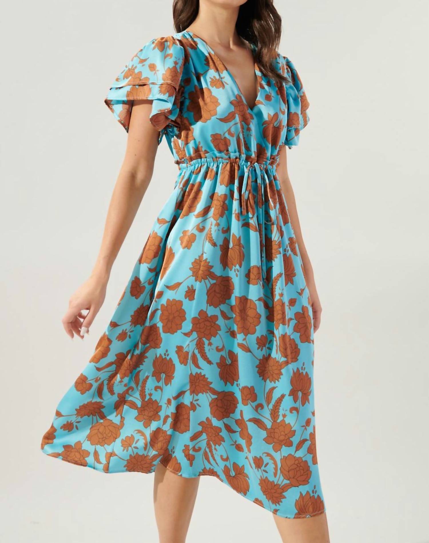Sugarlips - Flora Fall Satin Dress