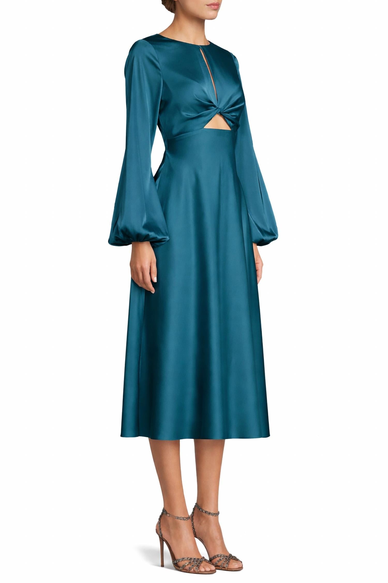 Liv Foster - Satin Cut-out Midi Dress