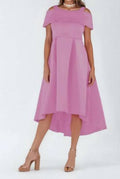 For Her - Off The Shoulder High-low Hem Dress