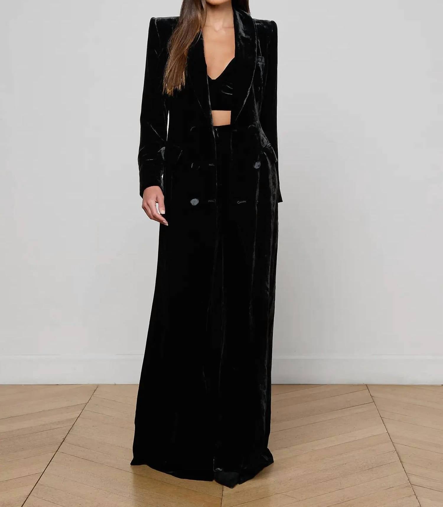 L'Agence - Stormi Maxi Tux Dress