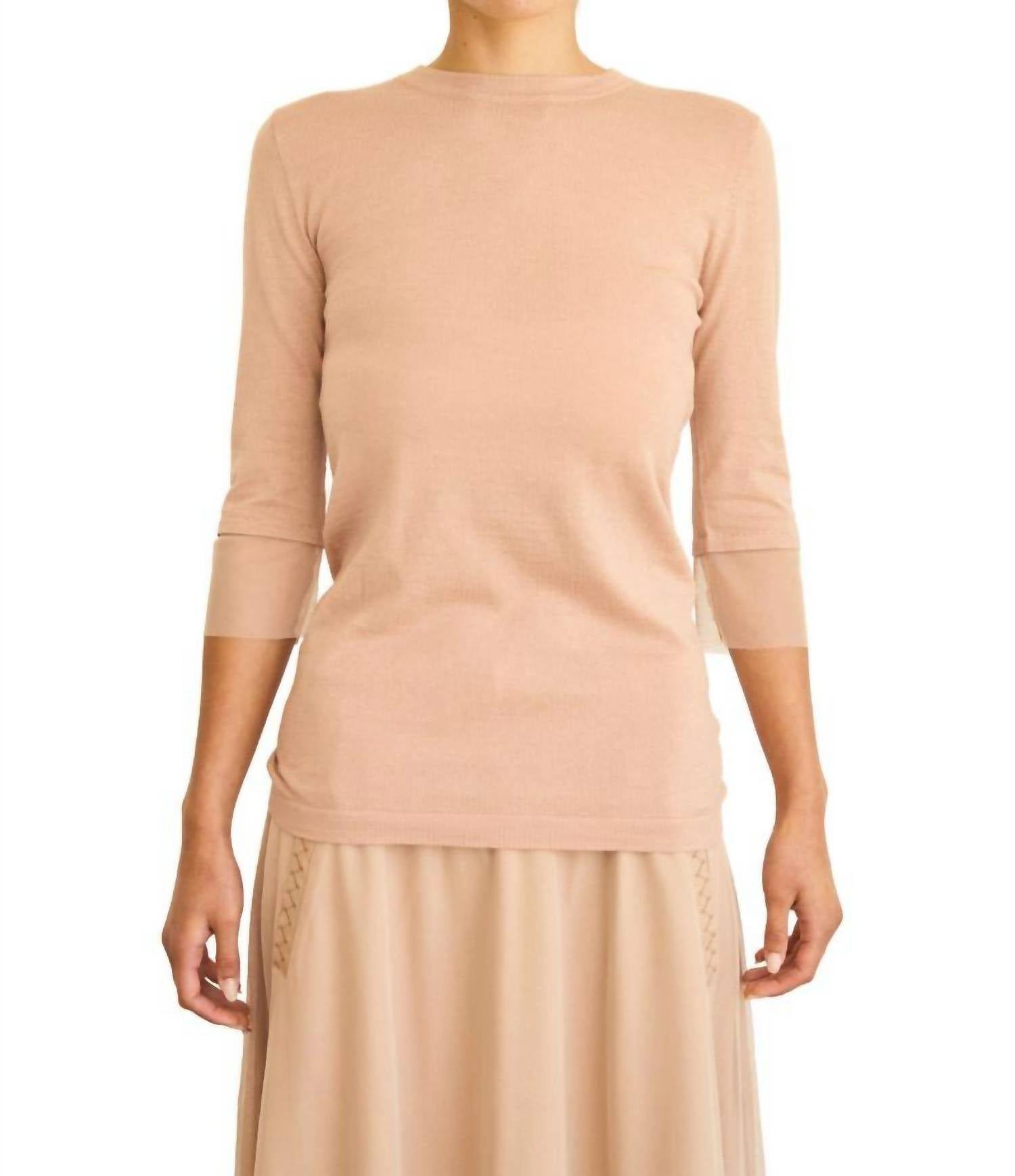 Brazeau Tricot - Pima Tulle Cuff T-shirt