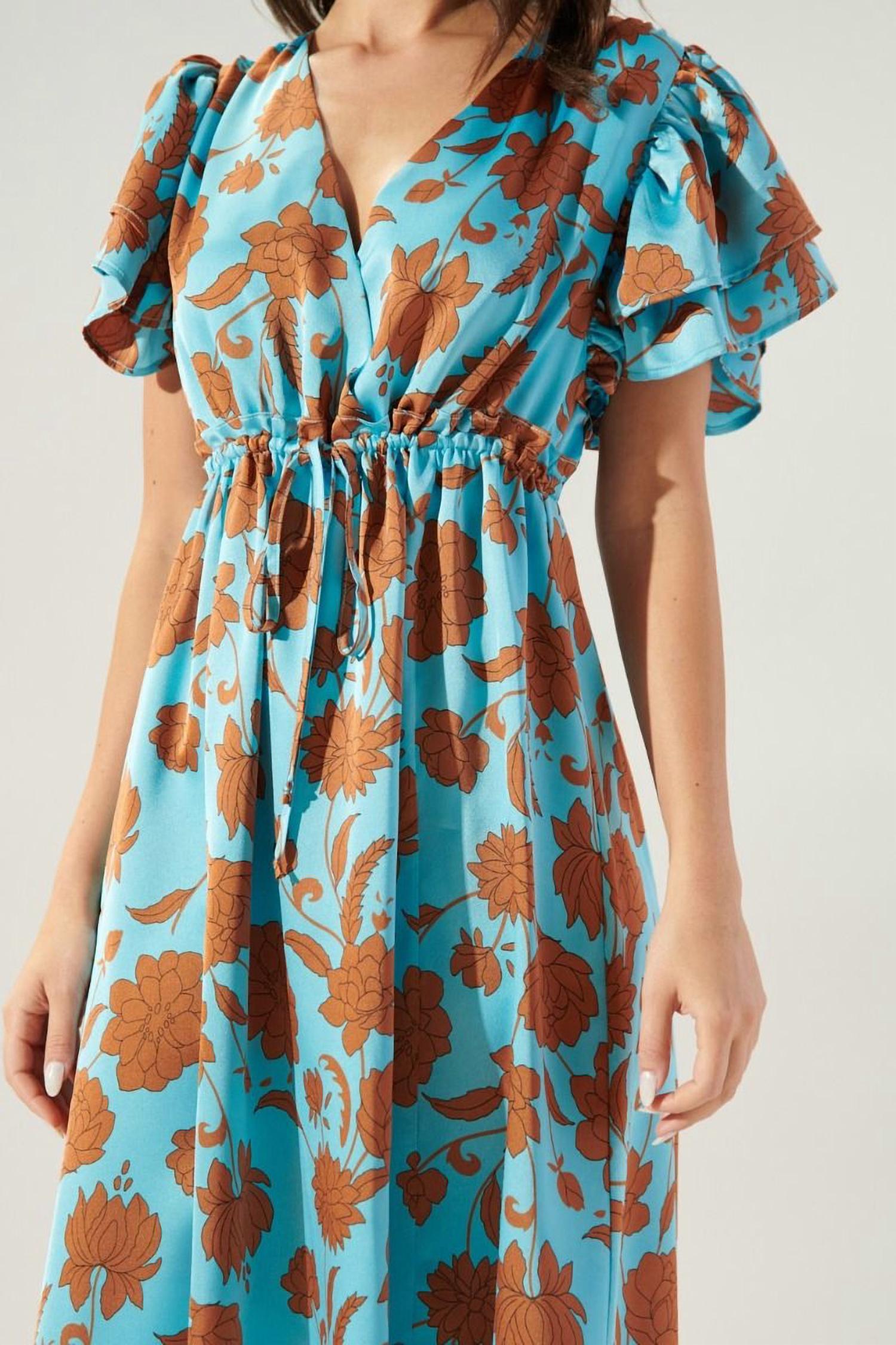 Sugarlips - Flora Fall Satin Dress