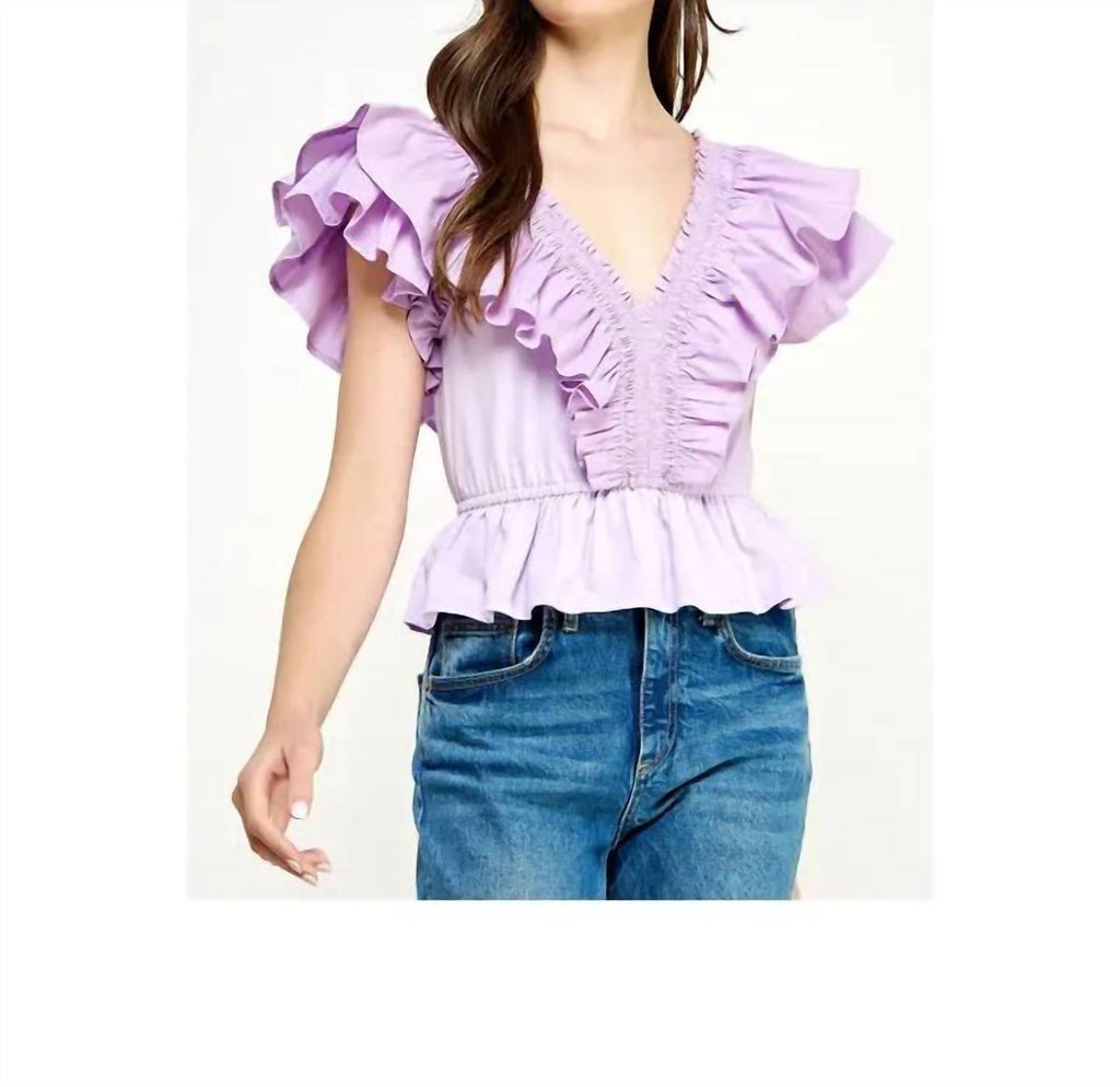 Strut & Bolt - Women's Ruffled Poplin Top