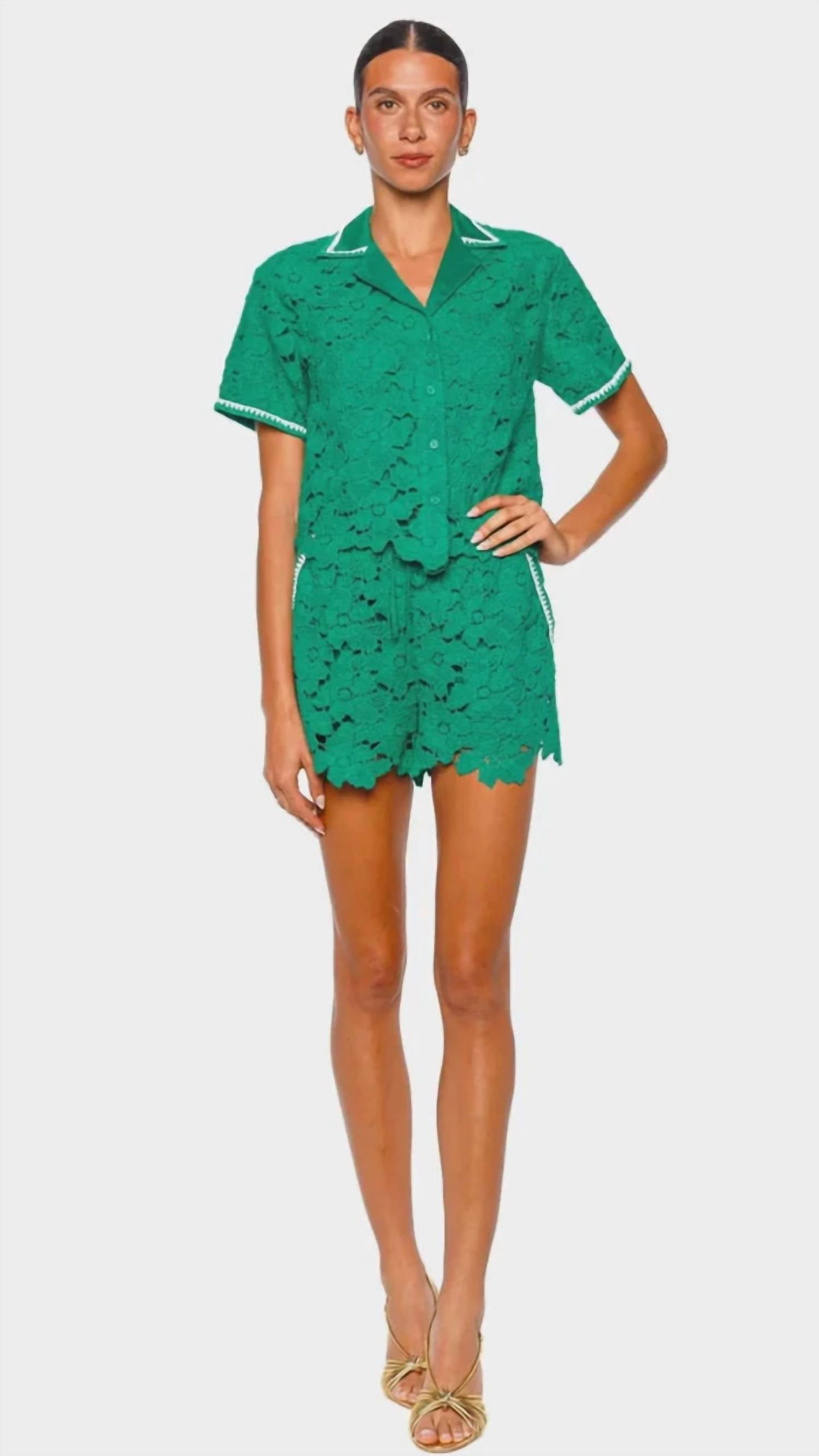 Jonathan Simkhai - GLENN LACE CAMP SHIRT