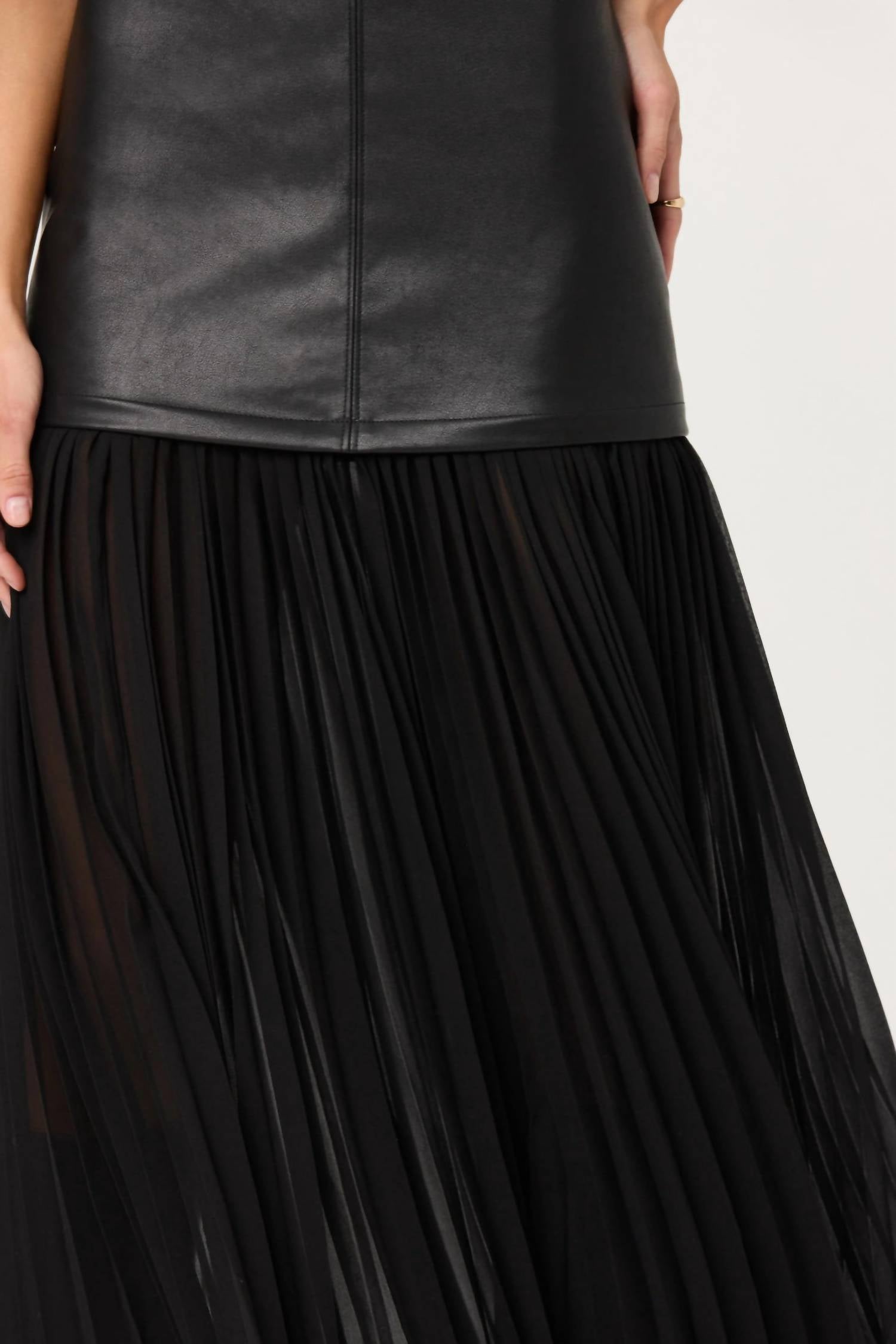 Astr - MIXED MEDIA MAXI DRESS