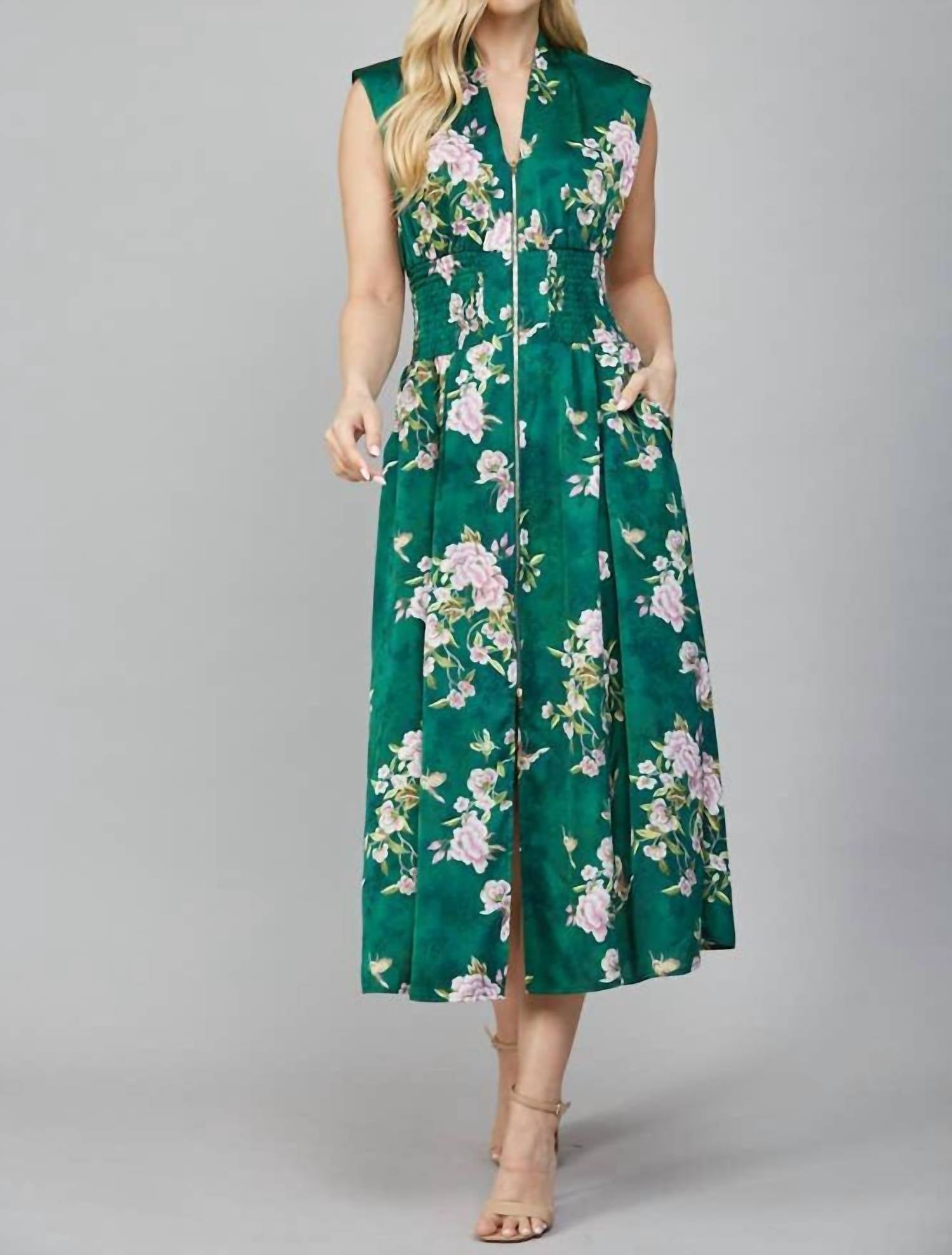 Fate - Kenzie Zip Front Floral Dress