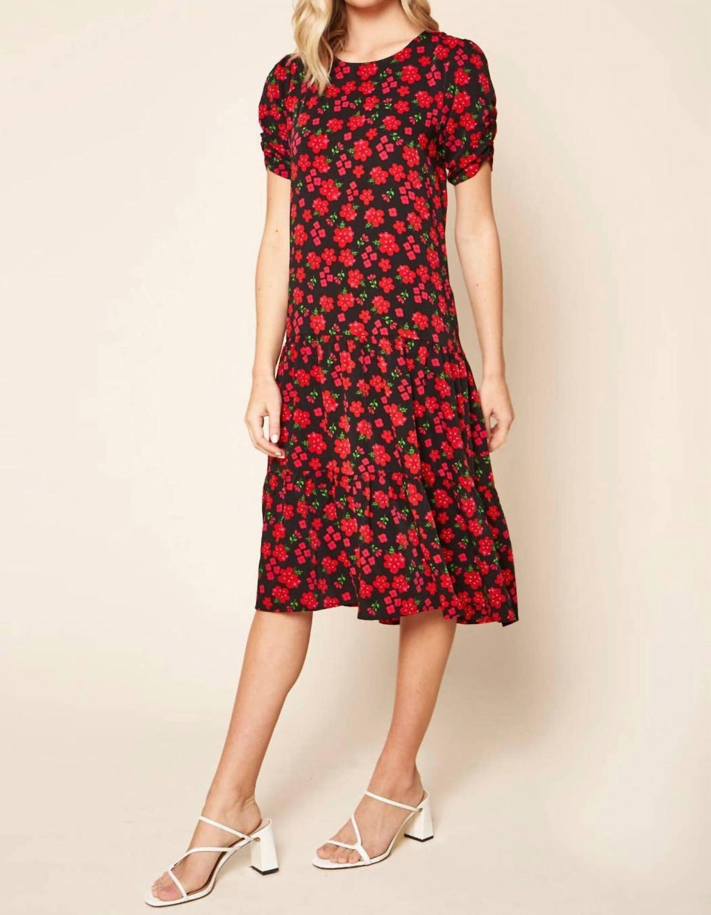 Sugarlips - Mandi Floral Tiered Midi Dress