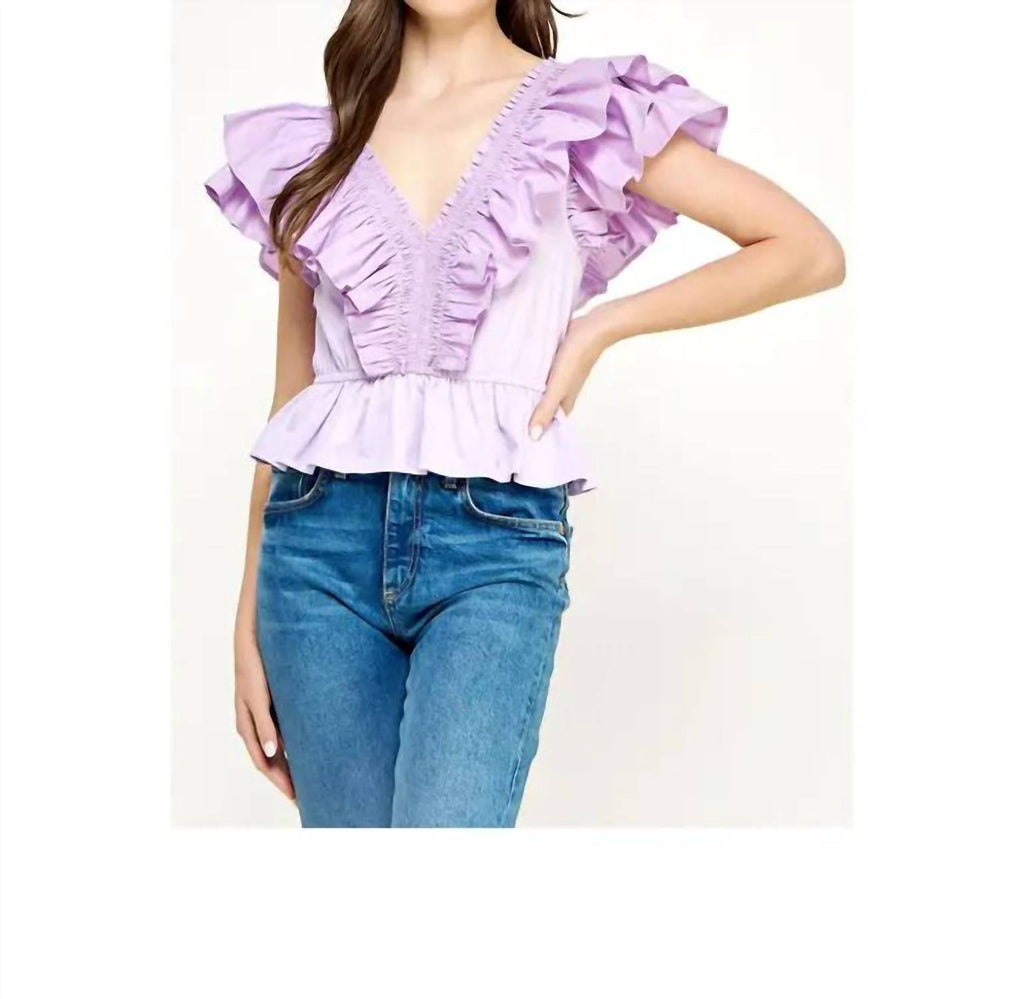 Strut & Bolt - Women's Ruffled Poplin Top